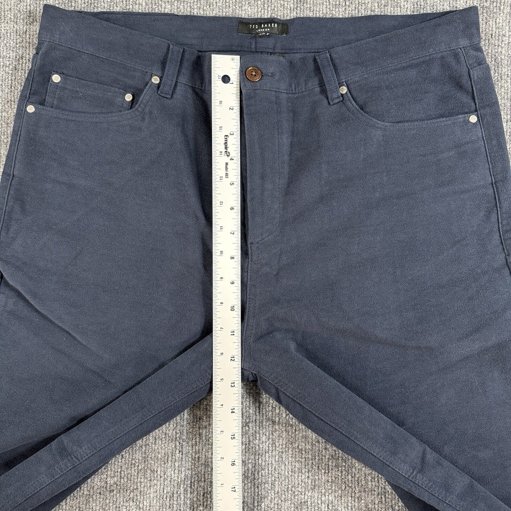 Ted Baker Jeans Menns 34x28 Blue Stretch Soft Touch Regular Fit Velvet‎ - Picture 11 of 16